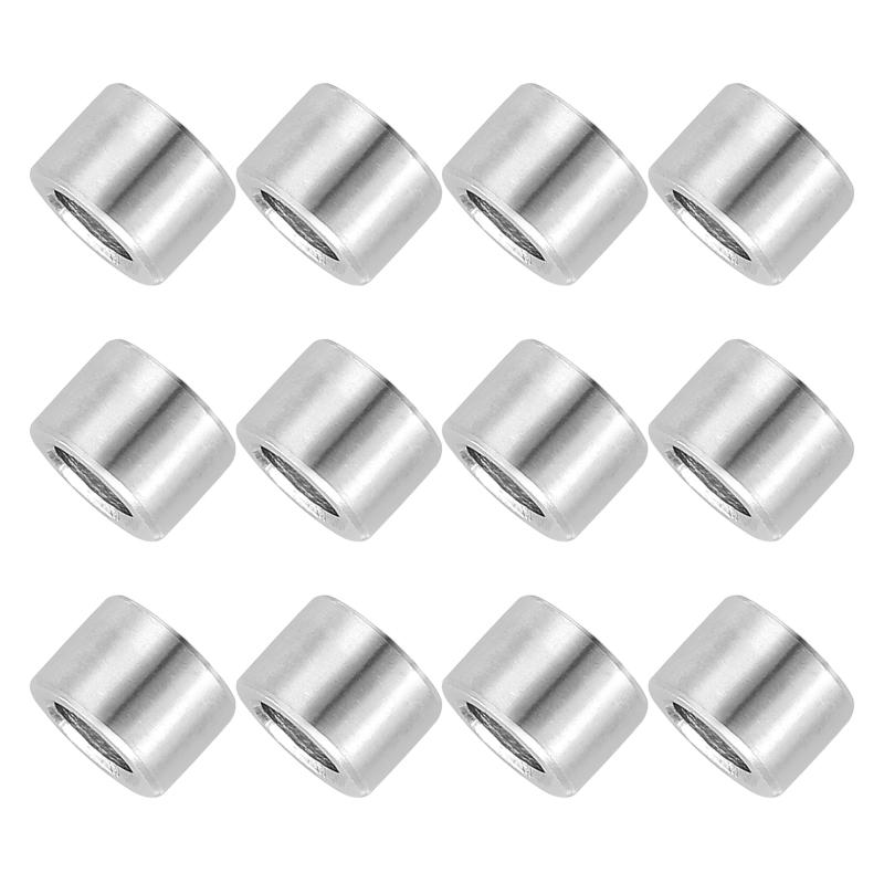 Rakuten - PATIKIL 12個 スペーサー ステンレス M8 内径8 mm x 外径12 mm x 高さ7 mm 304ステンレス製 (ねじ切りなし) 丸型スペーサー ブッシング スタンドオフ ネジ ボルト