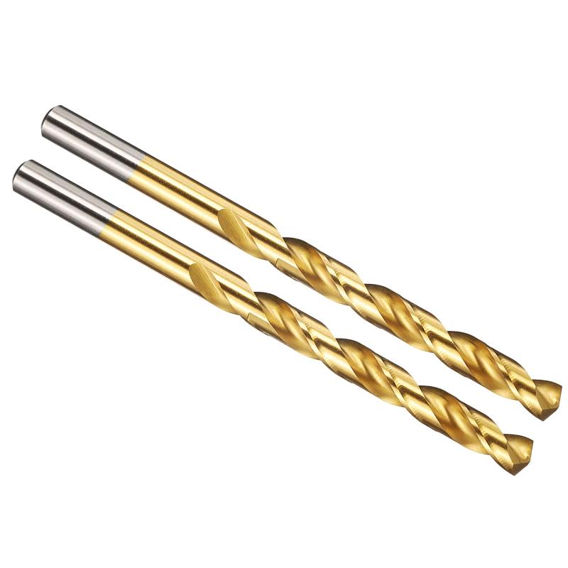 Rakuten - PATIKIL 6.8mmドリルビット ジョバーストレートシャンクM2ハイスピードスチール135°チタンニトリド（TiN）コーティングステンレス鋼用硬質金属 - 2パック