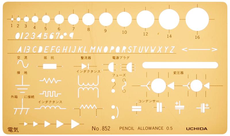 樂天商城 - ウチダ テンプレート No.852 電気定規 1-843-0852