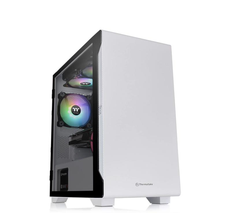 Thermaltake S100 TG Snow Edition 強化ガラス ミニタワーPCケース ホワイト スイングドアパネル採用 CA-1Q9-00S6WN-00 CS7886