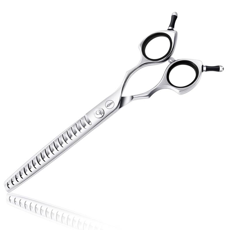 HASHIMOTO ペット用ハサミ、プロのペットグルーマーが使用されます (7.0” すきばさみ B)