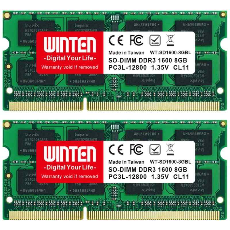 WINTEN m[gPCp  16GB(8GB~2) PC3L-12800(DDR3L 1600)yi5NzdΉ DDR3L SDRAM SO-DIMM [ ݃[ WT-SD1600-D16GBL 5648