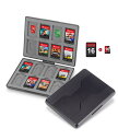 switch ソフトケース 16枚switchゲームカード&16microSDカード収納 switchカードケース 薄型 軽量 持ち運び 便利 スイッチ カセットケース 耐衝撃 (四角16位)
