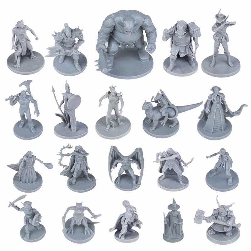 樂天商城 - Path Gaming 20ピース 未塗装ミニチュアセット – 28mm ファンタジーヒーロー、モンスター、NPC ダンジョンズ&ドラゴンズ&パスファインダー用