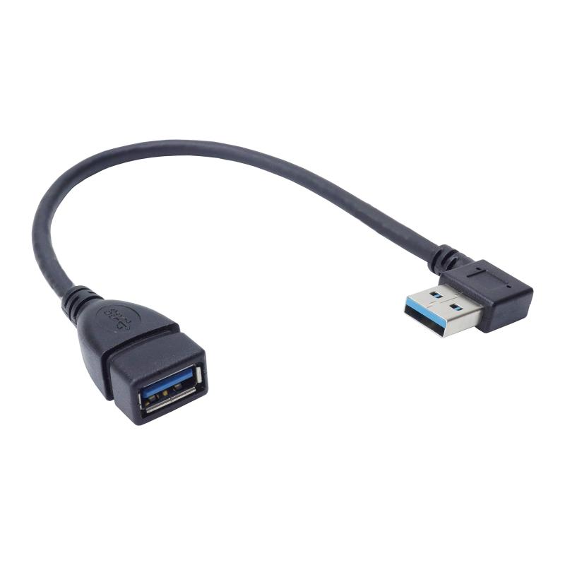 楽天NewageOfficeflowingprendre USB 3.0 延長ケーブル L型 変換 上向き 下向き 右向き 左向き L字型 約18cm Type-A オス メス タイプA 変換コネクタ 角度 90度 直角 （左向き） PR-UA018-H