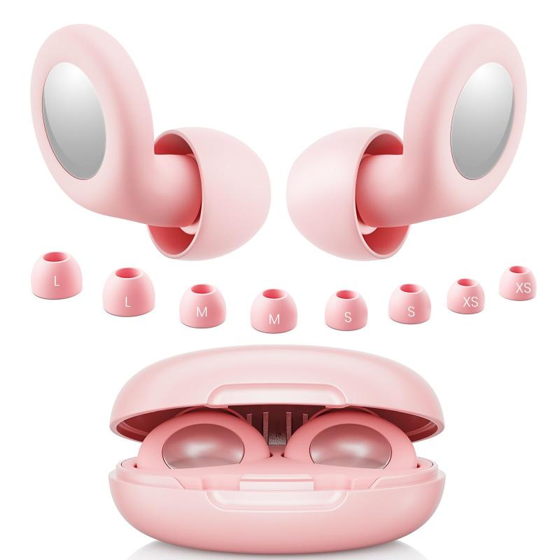 EURPMASK 耳栓 睡眠用 - 45dB ノイズキャンセリング みみせん | 柔軟シリコン製 8個用イヤーチップ付属 | 睡眠 仕事 旅行 勉強 騒音 に適用