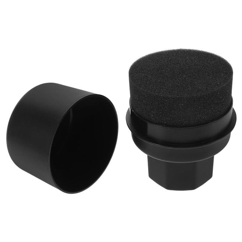 GLEAVI タイヤワックスブラシ ハンドヘルド 高密度スポンジ タイヤドレッシングアプリケーター 保護キャップ付き 4.7X3.3X3.3インチ 洗車用タイヤ磨きパッド