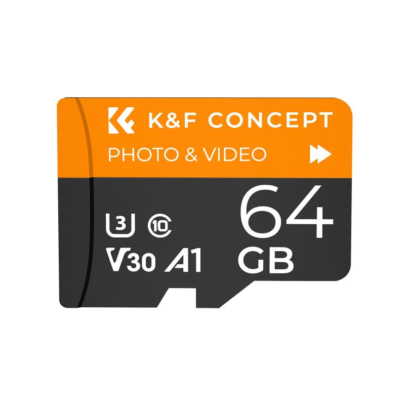 K&amp;F Concept マイクロ card 64GB マイクロ カード マイクロ メモリーカード 変換アダプター付 UHS-I U3 C10 V30 A1 フルHD 4K動画 最大95MB/s 家庭用防犯カメラ/カメラ/トレイルカメラ/ドライブレコーダ