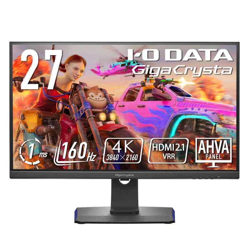 ǡ IODATA ߥ󥰥˥ 27 GigaCrysta 160Hz 1ms AHVAѥͥ (HDMI2.1/4K/PS5/HDMI2/DisplayPort1/USB-C1/⤵Ĵ/Ĳž/ԡ/⥳/) EX-GCU271HXAB