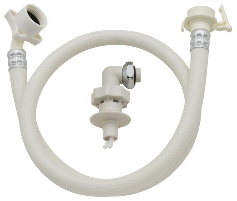 樂天商城 - ガオナ ホリダー・シモン 自動洗濯機用 給水ホース 0.8m ワンタッチ給水ジョイントセット (水漏れ防止 安心ストッパーつき 取付ネジ2サイズ兼用 取付簡単) GA-LC008 ホワイト