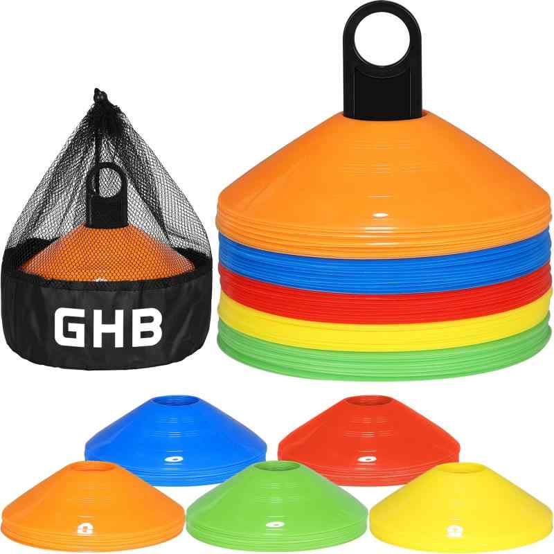 GHB マーカーコーン トレーニングコーン サッカー コーン カラーコーン 10枚セット/15枚セット/20枚セ..