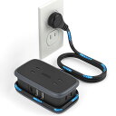 楽天NewageOfficeflowingNTONPOWER 電源タップ 1m 4AC口+2USB-a+1USB-c 旅行 延長コード type-c 旅行用 コンパクト テーブルタップ ケーブル収納 コード 巻き usb コンセント 小型 軽量 旅行や出張 自宅 海外旅行 ブラック