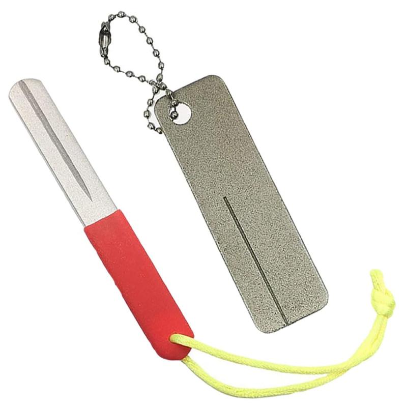 フックシャープナー ダイヤモンドやすり 釣り用品 シャープナー 釣り針 研ぎ器 二重溝 両面 持ち運び簡..