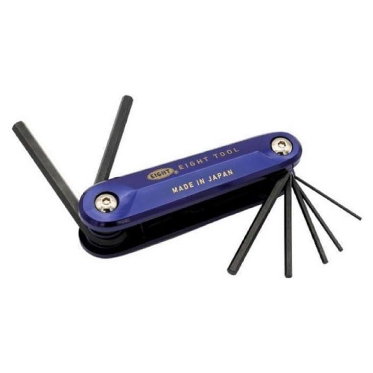 エイト(Eight) エクセレント HEXレンチ (HEX KEY WRENCH) 六角棒スパナ ナイフタイプ 7本組 1.5/2/2.5/3/4/5/6mm KPH-1