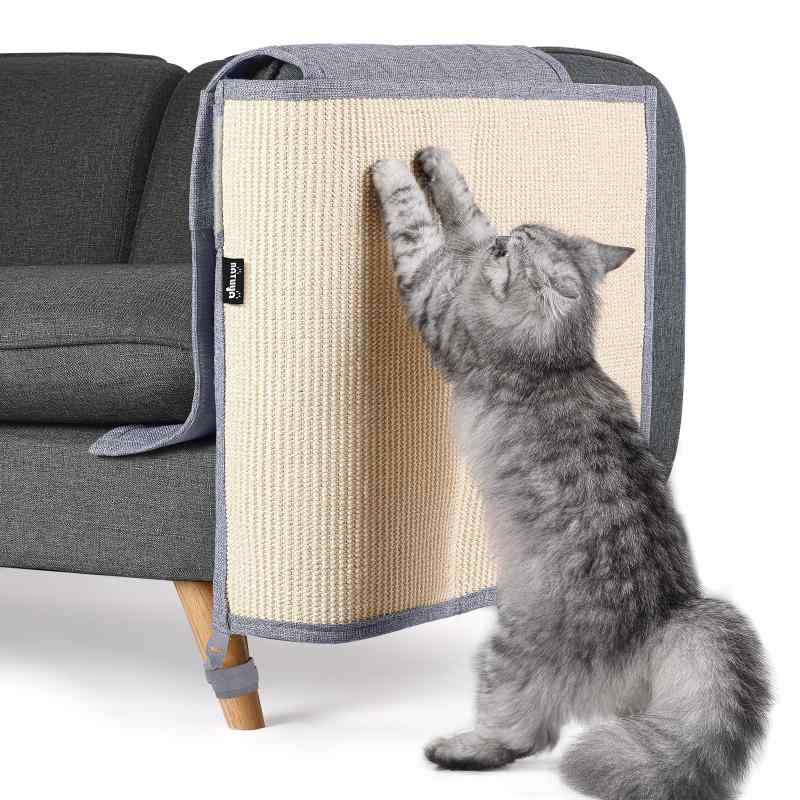 Rakuten - NATUYA 猫 爪とぎ 家具保護 爪とぎマット 爪研ぎ ソファー 椅子 サイザル麻 天然素材 無毒 安全 耐磨性 麻マット ソファーカバー ツメ傷保護シート 猫ひっかき傷 保護シート 取り付け簡単 犬