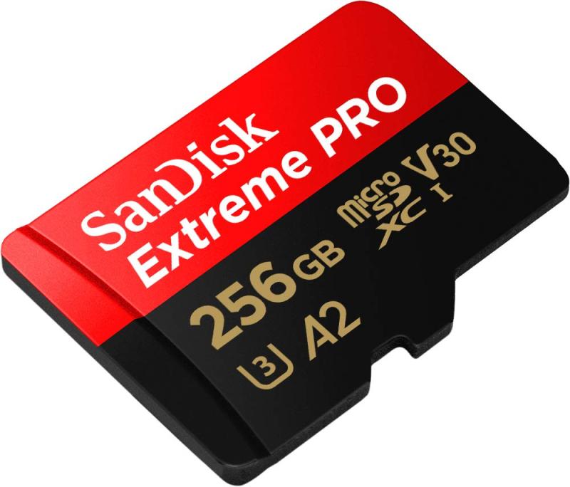 SanDisk Cartão 256GB Extreme PRO® microSD™ UHS-I com adaptador C10, U3, V30, A2, 200MB/s leitura 140MB/s escrita SDSQXCD-256G-G