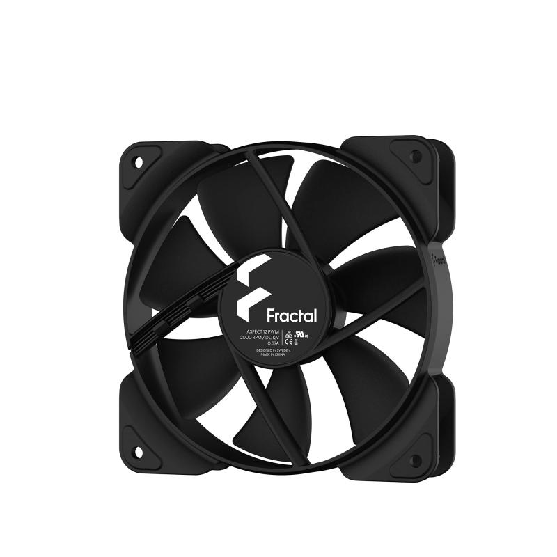 Fractal Design Aspect 12 Black 4pinPWM PCケースファン 12cm デイジーチェーン対応 FD-F-AS1-1203 FN1489 2