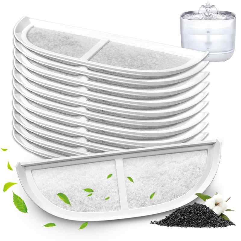 Cunina ペット用フィルター 12個入り Eufy Pet Fountain P940と互換 エルフィン給水器対応 ヤシ殻活性炭 三層フィルター
