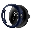 YUGYUG 対応 Google Pixel Watch 第二世代 用ケース TPU素材 Pixel Watch用 保護カバー 全面保護 キズ防止 軽量 超薄型 衝撃吸収 防滴 防塵 Google Pixel Watch 2 対応 保護ケース (ブルー)