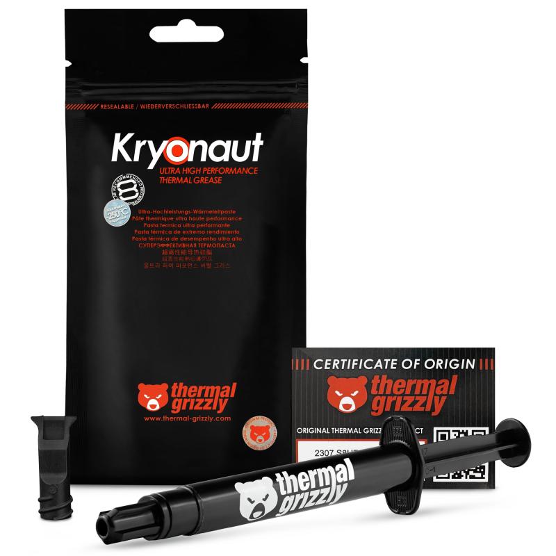 【正規品 親和産業】 ドイツ Thermal Grizzly オーバークロック用特別設計高性能熱伝導グリス Kryonaut 1.5ml