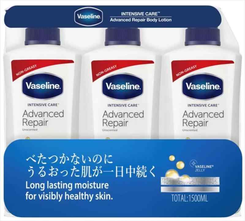 ヴァセリン アドバンスドリペア ボディローション 500ml×3本セット