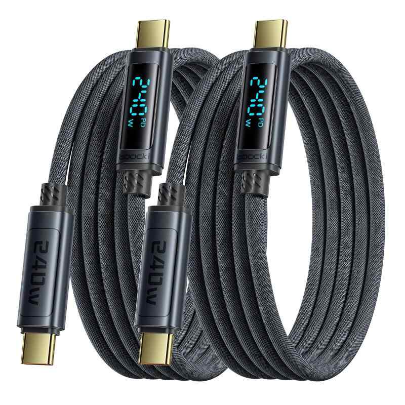 Rakuten - toocki USB-C & USB-C ケーブル 240W LEDディスプレイ付きHUIXING-1