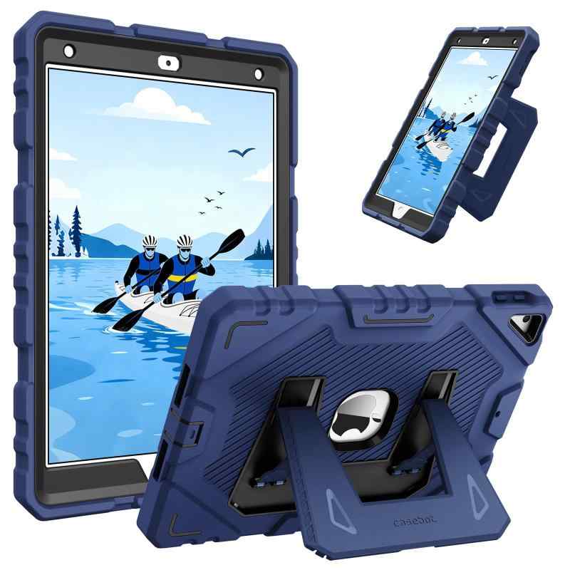 Liquid Crystal Protector - Fintie iPad 第9 / 8 / 7世代 2021/2020/2019 10.2インチ用ケース キッズケース 子供用 耐久 耐衝撃 頑丈 全面保護 内蔵スタンド付き