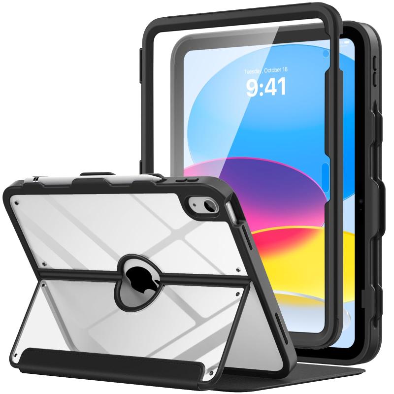 iPad 10 ケース 2022 MoKo iPad 第10世代 10.5型 保護カバー 手帳型 スタンドケース オートスリープ対応 ペンシル収納付き 高級PUレザー外装 TPUシェルケース マイクロファイバー裏地 軽量 薄型 傷つ
