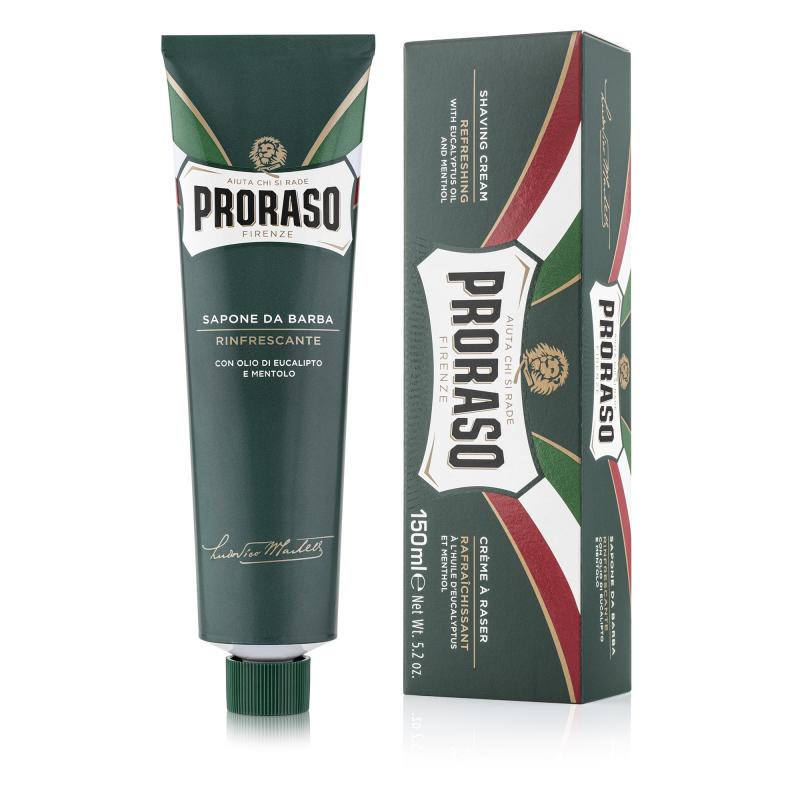 PRORASO(ポロラーソ) シェービングクリーム リフレッシュ 髭剃り メンズ シェービングフォーム メントール ユーカリ イタリア製 150ml 150ミリリットル (x 1)