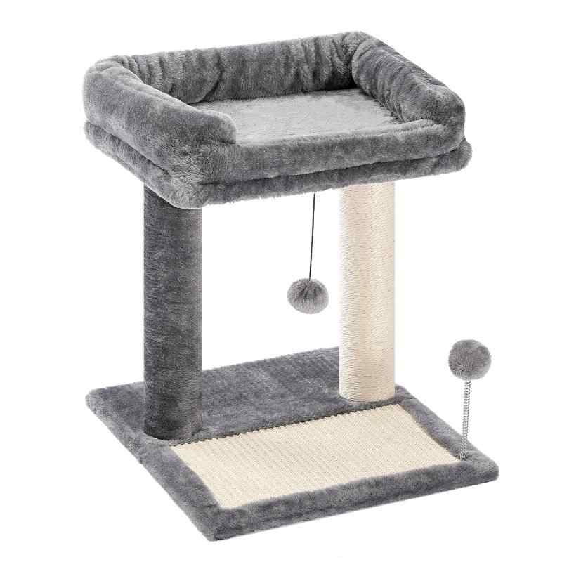 PAWZ Road キャットタワー ミニ 猫タワー 小型 低い 据え置き 猫 爪研ぎ 猫ベッド 窓際 ソファーのとなり ケージ内 階段 ステップ コンパクト 省スペース 展望台 - 高さ45cm