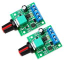 WayinTop PWM 2A DCモーター速度制御モジュール 速度コントローラー レギュレータ DC 1.8V 3V 5V 6V 12V スイッチ機能付き 1803BK 2個入り