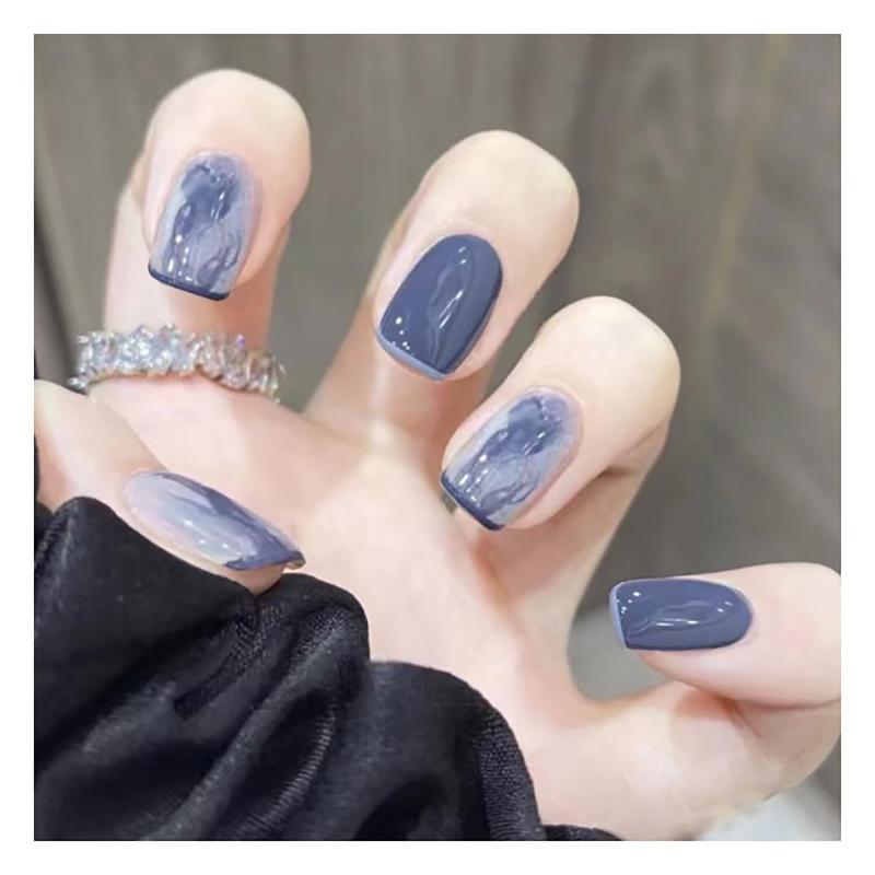 ドミ屋 ネイルチップ 24枚入ショート 夏人気 和風 かわいい シンプル おしゃれ 成人式 入学式 卒業式 結婚式 パーティー 花嫁ネイル 日常生活に使用できます 両面テープ ウッドスティック