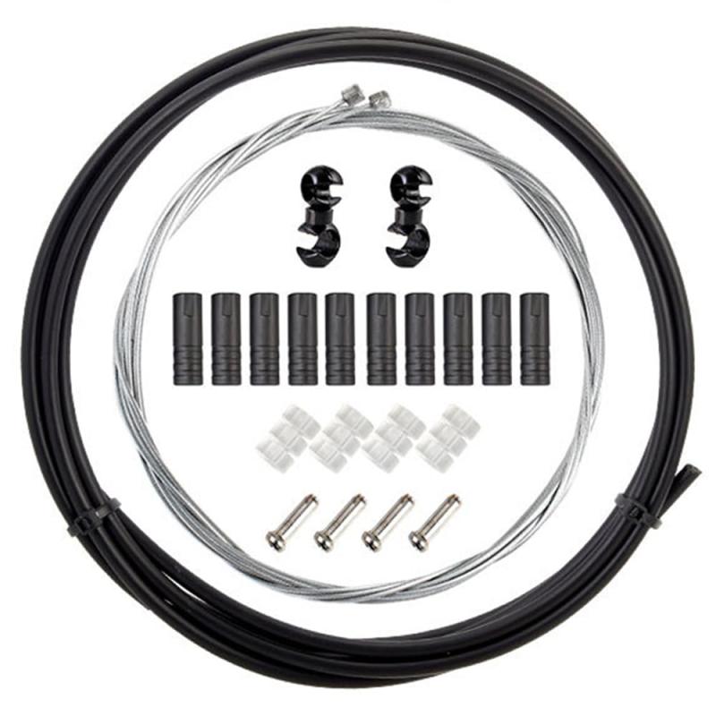 Bicycle Shift Cable Set, Brake Cable Set, Bicycle Replacement Parts, Multifunctional, Durable, Versatile, Bicycle Replacement Parts Set (Black)