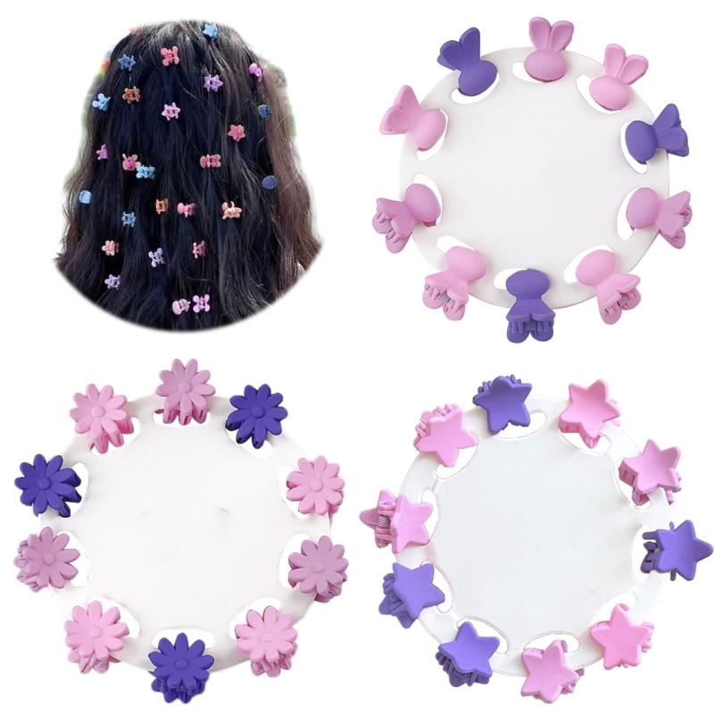 30個 ヘアクリップ 前髪クリップ ヘアピン 髪留め 可愛い 髪飾り ミニ髪爪クリップ バンスクリップ うさぎ デイジー 星 キッズ ベビー 大人 花火大会 パーティー 誕生日 ギフト