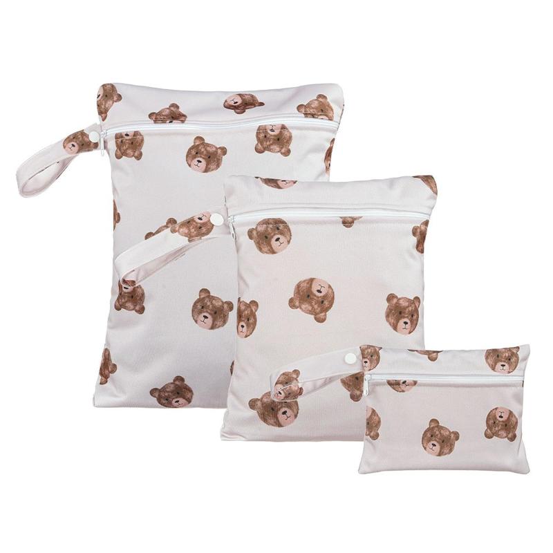 おむつポーチ 3点セット 手提げ 防水軽量 かわいい 多機能ポーチ おむつ入れ おしりふき