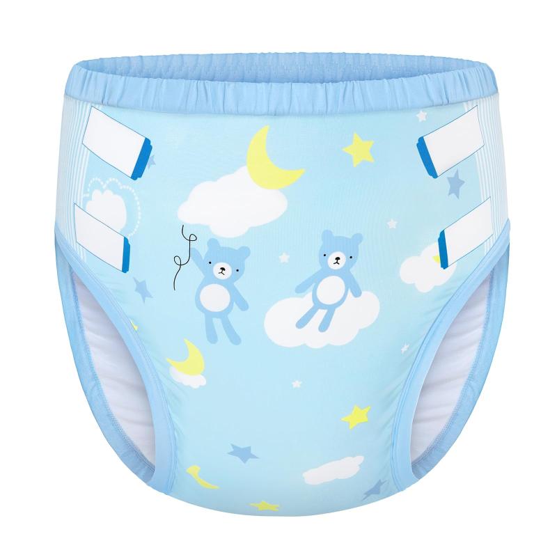 LittleForBig大人用シルキートレーニングパンツ【ベアちゃん】ウェストゴム付き 吸収層入り 通気性 洗濯可 快適フィット