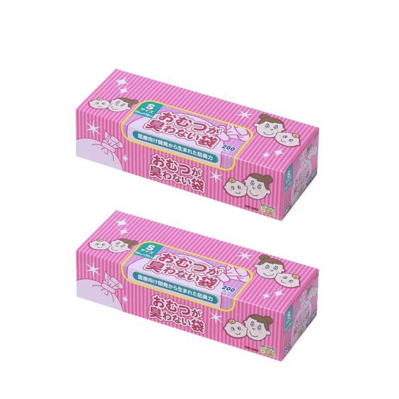 [2個セット]臭わない袋BOSベビー用箱型（Sサイズ200枚） クリロン化成商品サイズ（cm）：20×30枚数：200枚×2個セット材質：ポリエチレン他原産国：日本