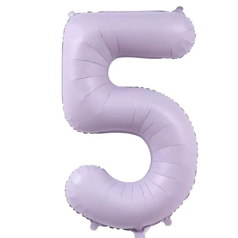 PomeloCoto 5数字 バルーン紫 小きい誕生日 飾り付け5歳, 100cm紫風船 数字5スウジ バルーン オオキイ 記念日/カーニバル/卒業式/プロポーズ/写真撮影用小道具