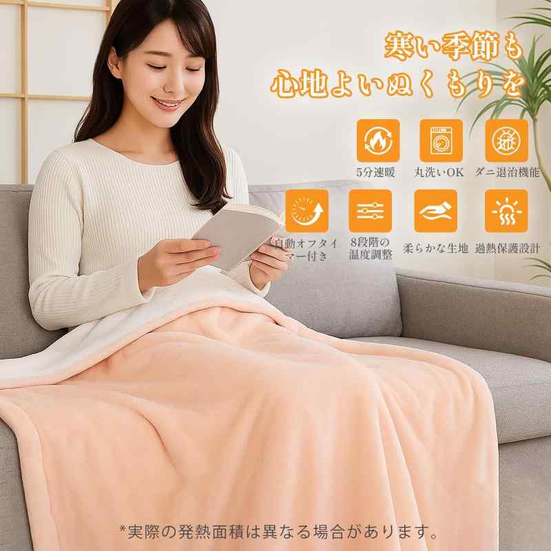 電気毛布 掛け敷毛布 洗える