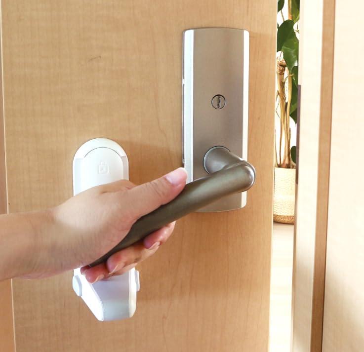 ドアレバーロック カーボーイ BS63 ドアの開閉を防止 いたずら防止 指はさみ防止 ベビーグッズ ベビーセーフティ 3