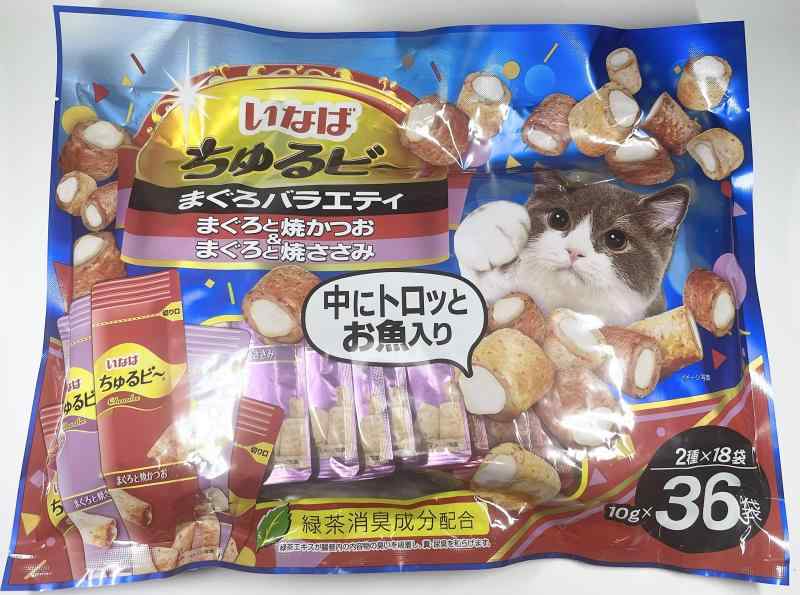 Rakuten - いなば ちゅるビ~ まぐろバラエティ 10g×36袋 猫用おやつ