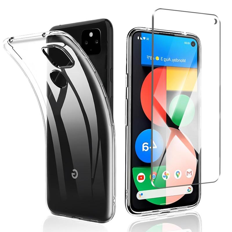Rakuten - Google Pixel 4a 4G フィルム+ Google Pixel 4a 4G ケース【日本製-硬度9H】グーグル ピクセル4a 保護フィルム 耐指紋 撥油性 反射低減 飛散防止処理 Pixel 4a 4G 用の ケース 耐衝撃薄型カバー 滑り止