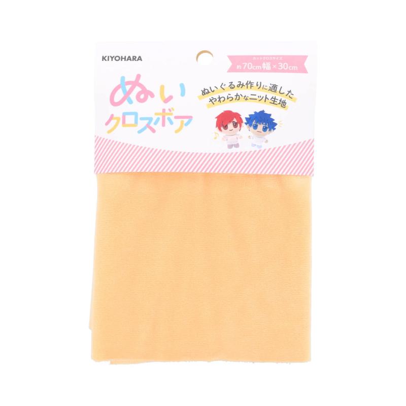 樂天商城 - 清原(KIYOHARA) 推しぬい ぬいクロスボア ぬいぐるみ用 生地 巾70cm×30cmカット PO ペールオレンジ NUIF-02C