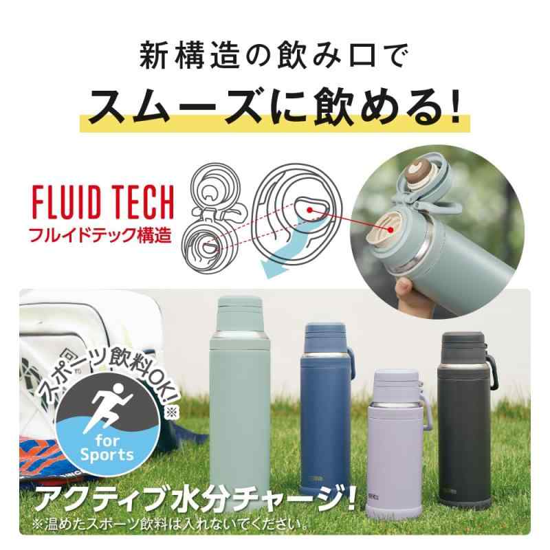 【ハンドル付き・保温保冷・食洗機対応】 サーモス 水筒 真空断熱ケータイマグ 1.5L アッシュグリーン 持ち運びに便利なキャリーループ スムーズに飲めるフルイドテック構造 JOY-1500 ASG 2