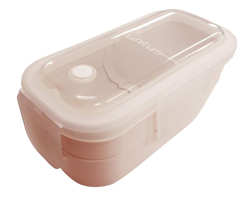 Rakuten - アスベル 弁当箱 ランタス WTL-T600 600ml ピンク 冷凍可 幅17.8cm×奥行8.9cm×高さ8.9cm 抗菌 2段