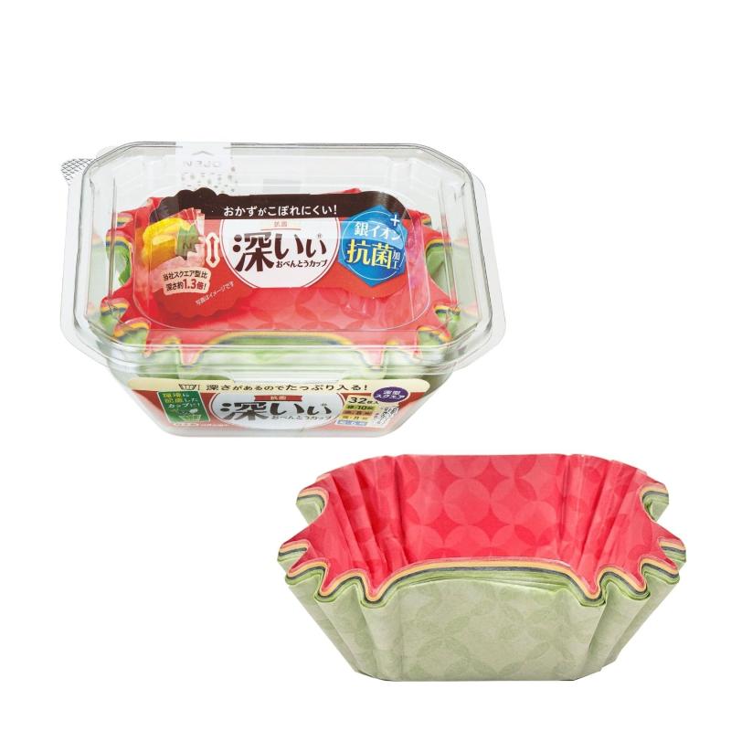 樂天商城 - 東洋アルミ お弁当 おかずカップ スクエア 32枚入 深型 日本製 抗菌 通常品の1.3倍深い 電子レンジ対応 S1870