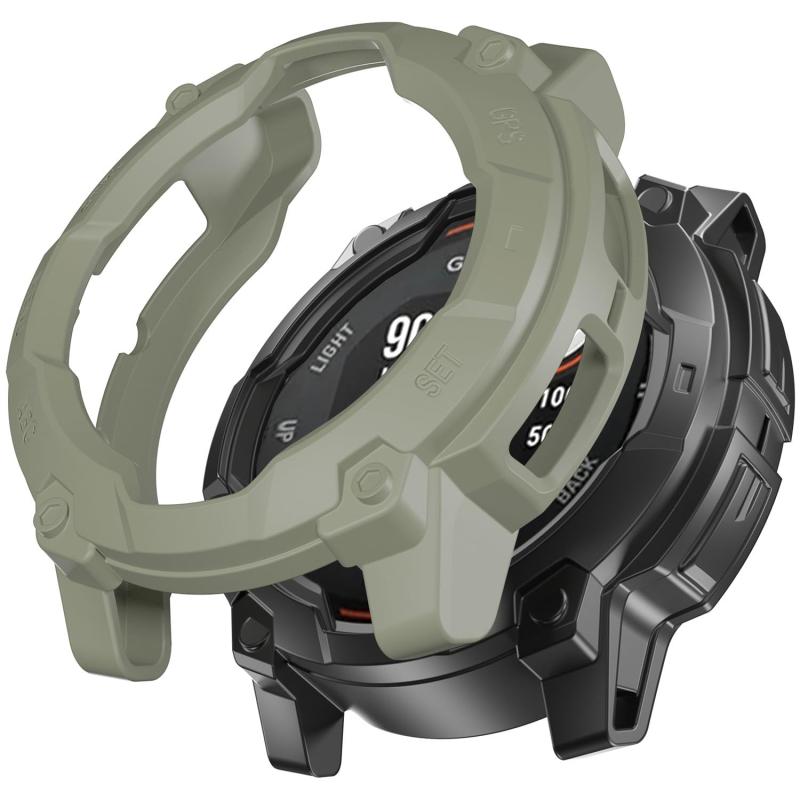 Miimall 対応 Garmin Instinct 3 保護カバー 薄型 軽量 耐衝撃 耐久性 傷防止 防水 男女兼用 全面保護 着脱簡単 アクセサリー 運動ケース スポーティー フレーム ガーミン Instinct3 50mm Solar スターライ