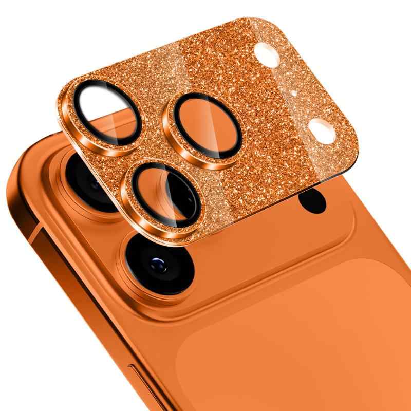 WoPail カメラフィルム iPhone 17 Pro(2025) 対応 カメラ保護 強化ガラス+アルミ合金 カメラカバー キラキラ レンズカバー キズ防止 耐衝撃 高透過率 貼り付け簡単 レンズ保護 アイフォン17プロ(2025)