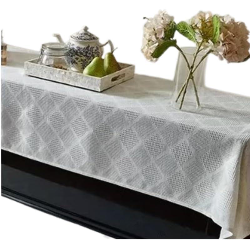 [Firmiarii] アップライトピアノカバー 電子ピアノ・キーボード用 防塵保護カバー おしゃれ エレガント 精巧・洗練されたデザイン シンプル 高級 優雅 レース タッセル 厚い 綿麻素材 （ベー