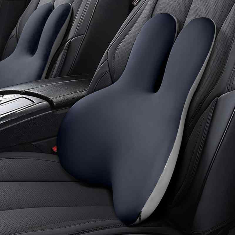 Gadeel 車 腰痛クッション ヘッドレスト 低反発 ランバーサポート ネックパッド 人間工学 腰サポート 体圧分散 通気性 かわいいリラックスクッション 取付バンド 洗濯可能 調節可能 長時間運